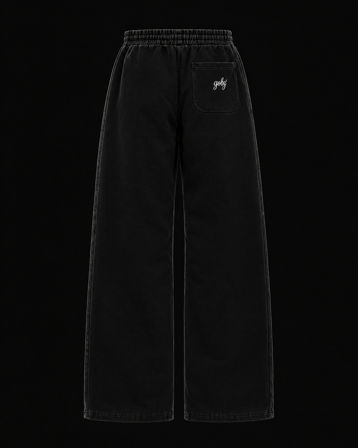 Gobz BOTTOM noir — vue arrière et poche Gobz, DROP 001