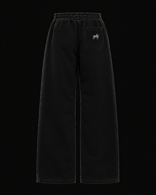 Gobz BOTTOM noir — vue arrière et poche Gobz, DROP 001